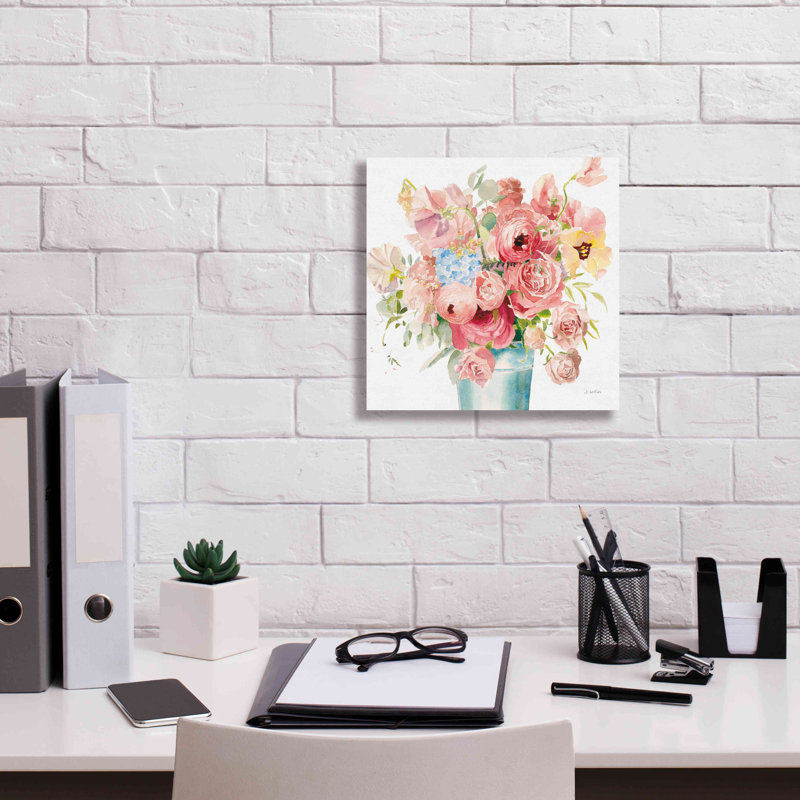 «Zampino Boho Bouquet VII» par James Wiens - reproduction d'art sur toile tendue, H 12 po x l 12 po x P 0,75 po