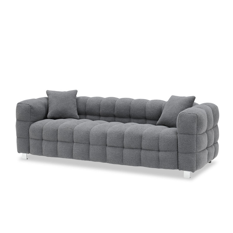 Latitude Run® Ferihan 88.67 Chenille Square Arm Sofa with Reversible  Cushions & Reviews