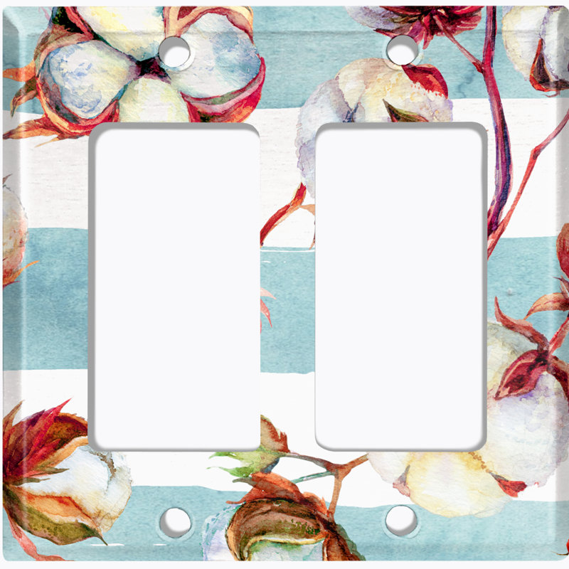 Patterned 2 - Gang Rocker Standard Wall Plate