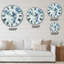 Indigold Watercolor Flower III - Horloge murale traditionnelle-73160629