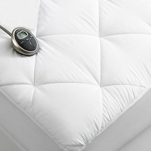 Sunbeam Premium Luxury Quilted Electric Twin Polyester Heated Mattress Pad  | Wayfair