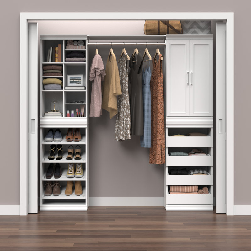 Modular Storage 21.38" W 4-Drawer Unit, White
