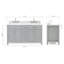 Ensemble de meuble-lavabo double 61 po Aberdeenshire-85364214