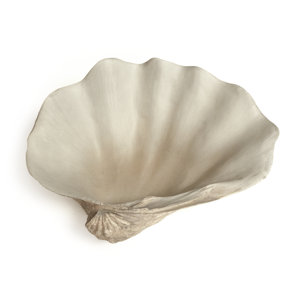 Gehlen Shell Abstract Decorative Plate in Beige