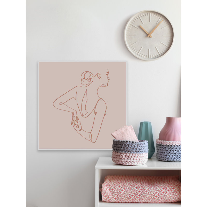 Undress - Painting on Canvas, 51cm H x 51cm W x 3.81cm D