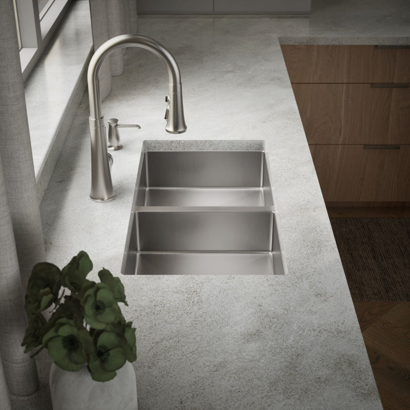 Strive 29-1/2 In. Undermount Double-Bowl Kitchen Sink