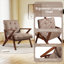68cm Wide Mid-Century Comfortable Upholstered Accent Chair With Wooden Armrests & Tufted Seat
