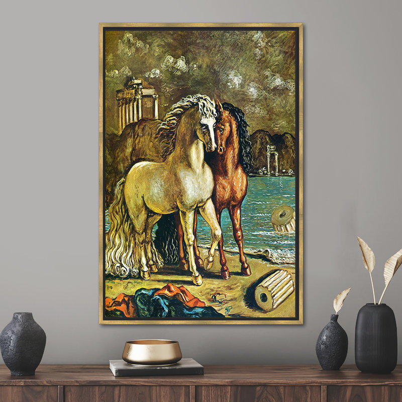 Print on Canvas, 35 cm H x 25 cm W, Framed Print without Mat, Gold