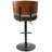 Betuel Swivel Upholstered Adjustable Height Counter Stool with Metal Frame-81514716
