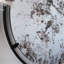 Miroir rond avec cadre en métal