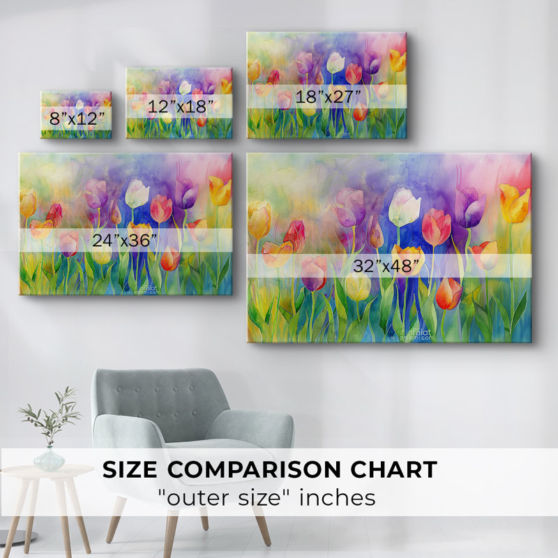 Série Floral - Cxxvi - Cavas enveloppés de galerie, 40 x 60