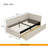 Modern Style Twin Size L Shape Corner Bed, Linen Upholstered Daybed With Two Storage Drawers-1545171250