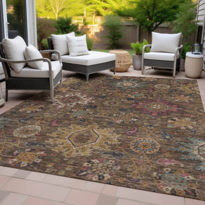 Tapis intérieur / extérieur lavable à la machine Jacinto ACN2151 Medallions