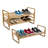 12 Pair Stackable Solid Wood Shoe Rack