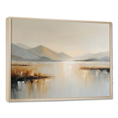 Adlemi - Montana Large Wall Art, Brown Landscape Framed Canvas Art Print