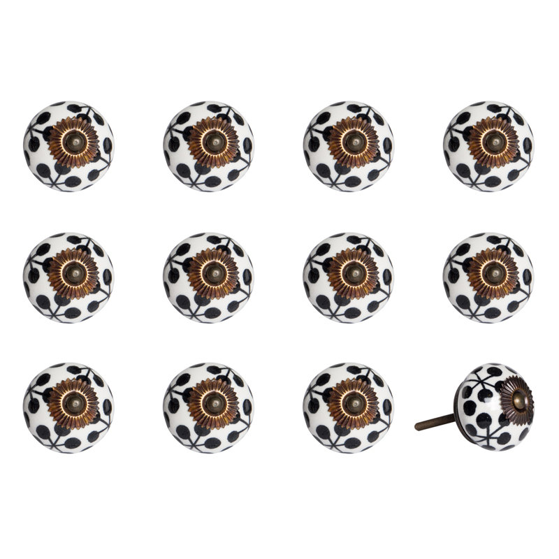 Multipack de boutons de champignon de 1,5 po de diamètre peint à la main