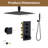 3-Functions 12" Ceiling-Mounted Thermostatic Shower System-119092663