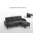 Knock Down 3-Seat Combo Sofa With Storage Ottoman  For Living Room Apartment  Bedroom And Compact Room, Upholstered Sectional Couch, L Shaped  Bench With A Footrest, A Individual Sto-920423565