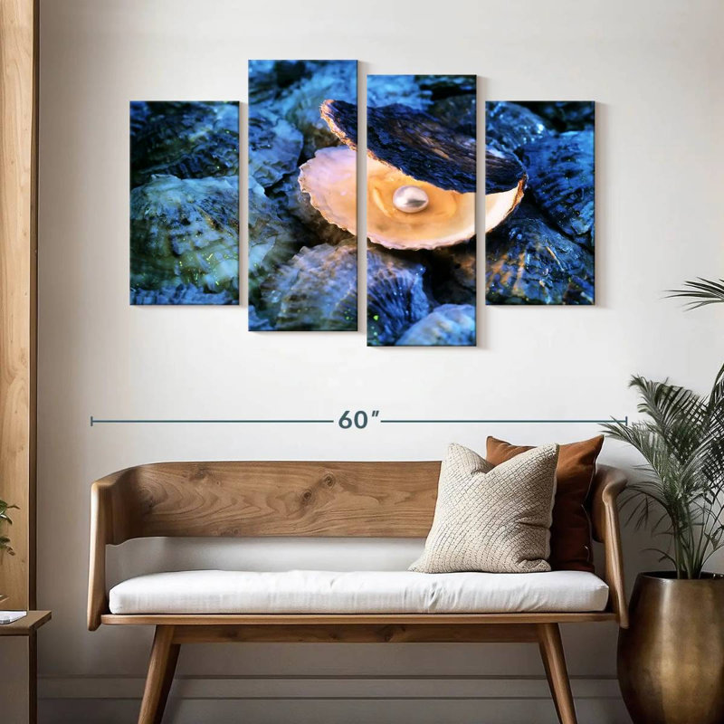 Brampt Natural Pearl Oyster, 32" H x 52" W