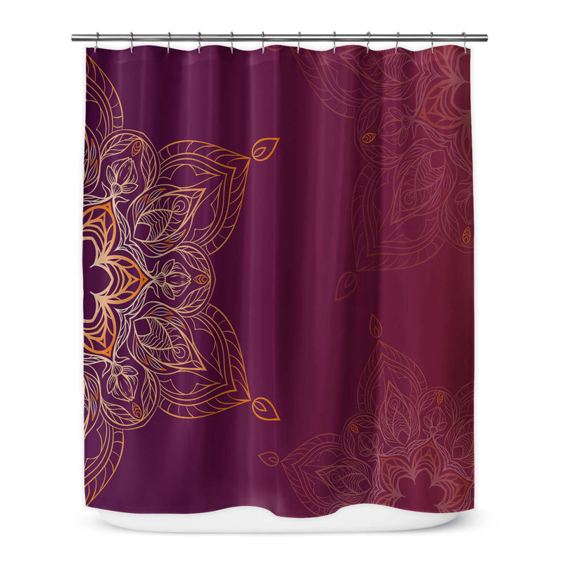 Floral Shower Curtain, 90" H x 70" W