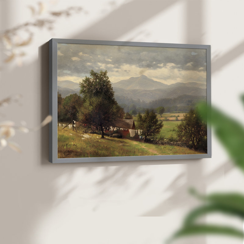 Paysages rétro-CCII - reproduction encadrée, H 8 po x l 10 po, Gris