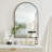 Modern Black Metal Arch Mirror, Elegant Arched Wall Mirror