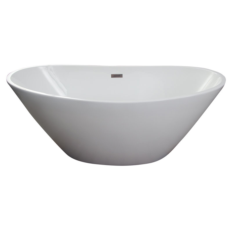 Newman 62'' x 30.5'' Soaking Acrylic Bathtub, Oil Rubbed Bronze