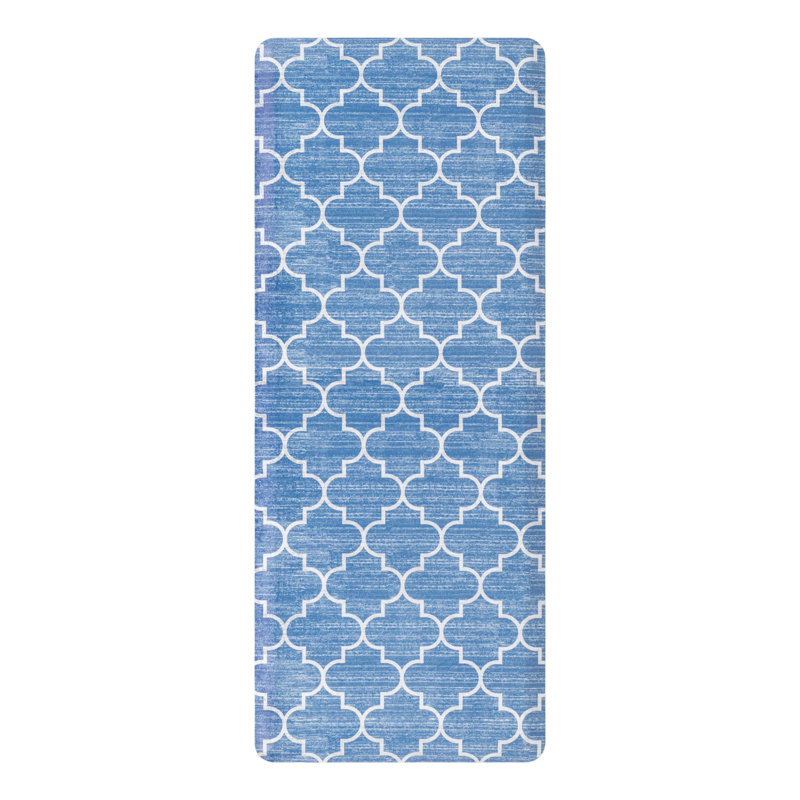 Tapis anti-fatigue Annetrude, Rectangle 2 pi x 5 pi, Bleu