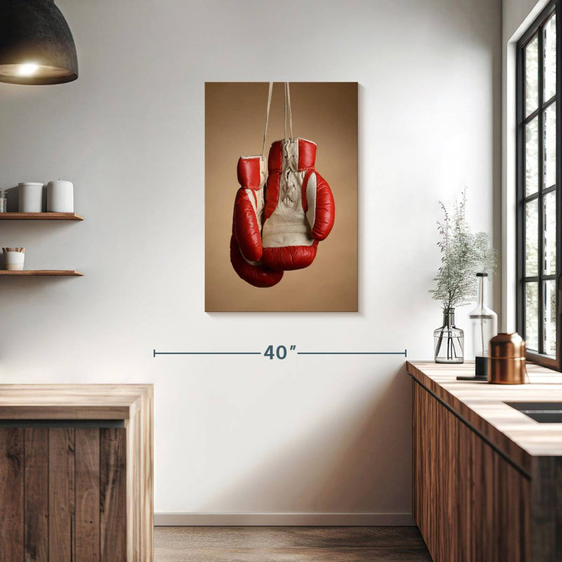 Sireci Hanging Retro Boxing Gloves, 36" H x 24" W