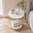 2-Tier Round Sintered Stone Nightstand