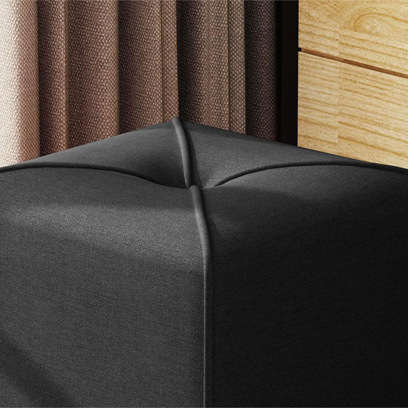 Repose-pieds Cassella, Polyester gris anthracite foncé