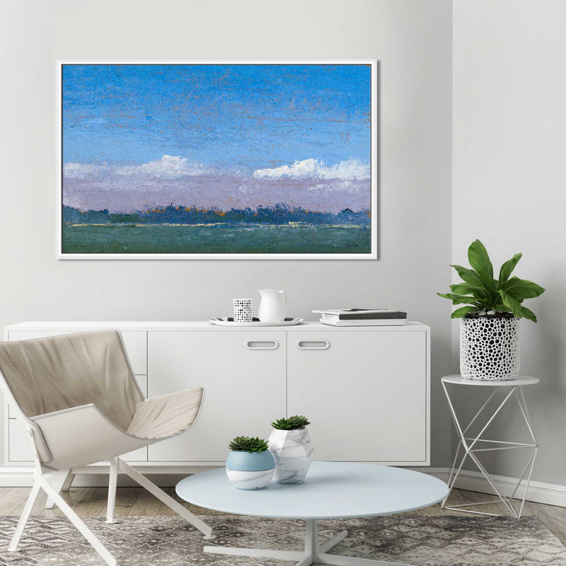 «Distant Views», reproduction de peinture à l'huile sur toile encadrée, H 21,5 po x l 33,5 po x P 2 po