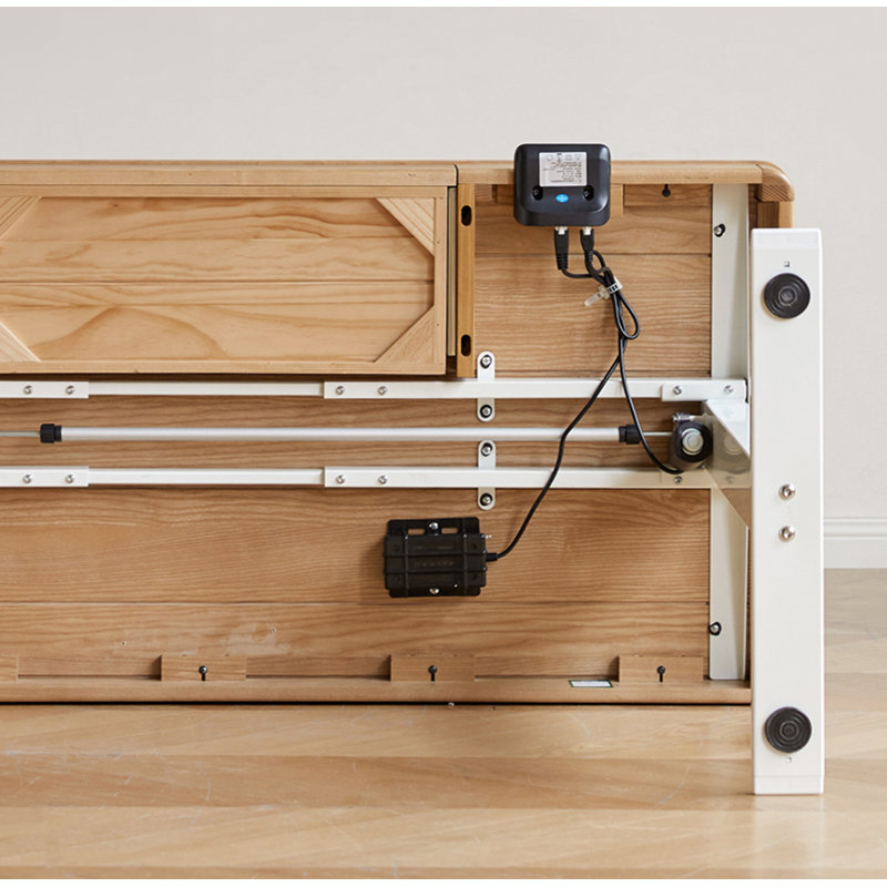 Bureau électrique en bois massif à hauteur réglable