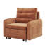 Canapé-lit 3 en 1, méridienne escamotable extra longue de 80 po avec charge USB, poches de rangement et boîte, conception capitonnée, canapé-lit simple en chenille multifonctionnel pour le salon et l’appartement