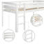 Lit simple mezzanine en bois Lit mezzanine bas avec échelle
