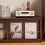 Meuble télé en bois massif rétractable de style rétro