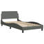 Structure de lit vidaXL gris foncé tissu 100x203 cm-97706083-97706087