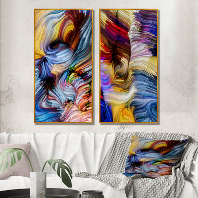 Élégance de l'art liquide - ensemble de 2 reproductions sur toile