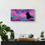  «Black Cat Cosmic Meadow» par Ann Klee, art mural en verre acrylique, 24 po x 12 po-190028965