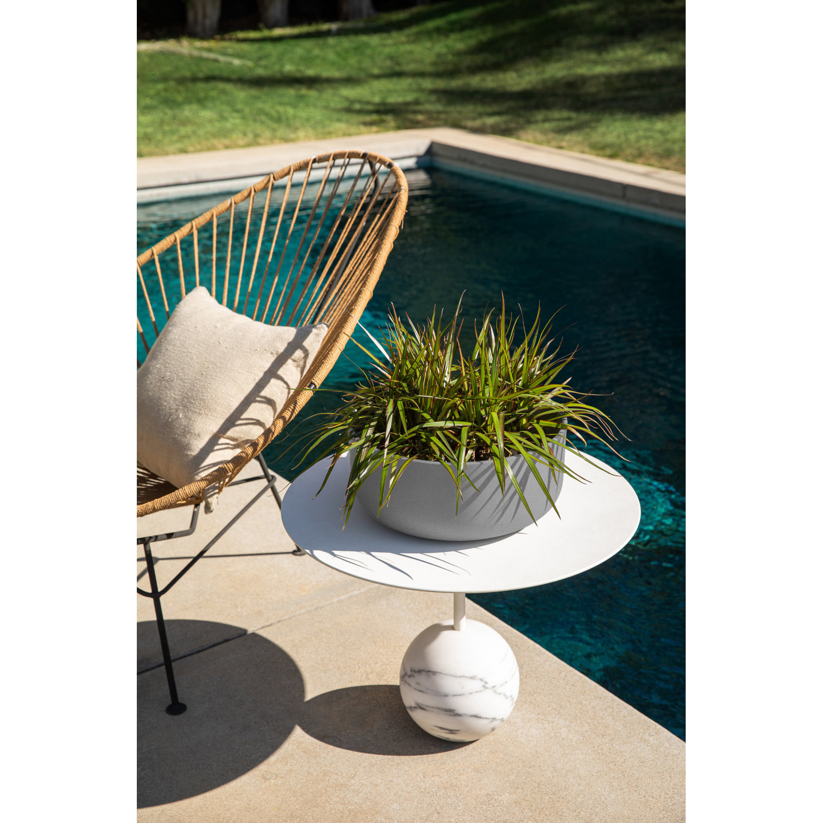 Mason Series Kona Bowl Planter, 1, Gray