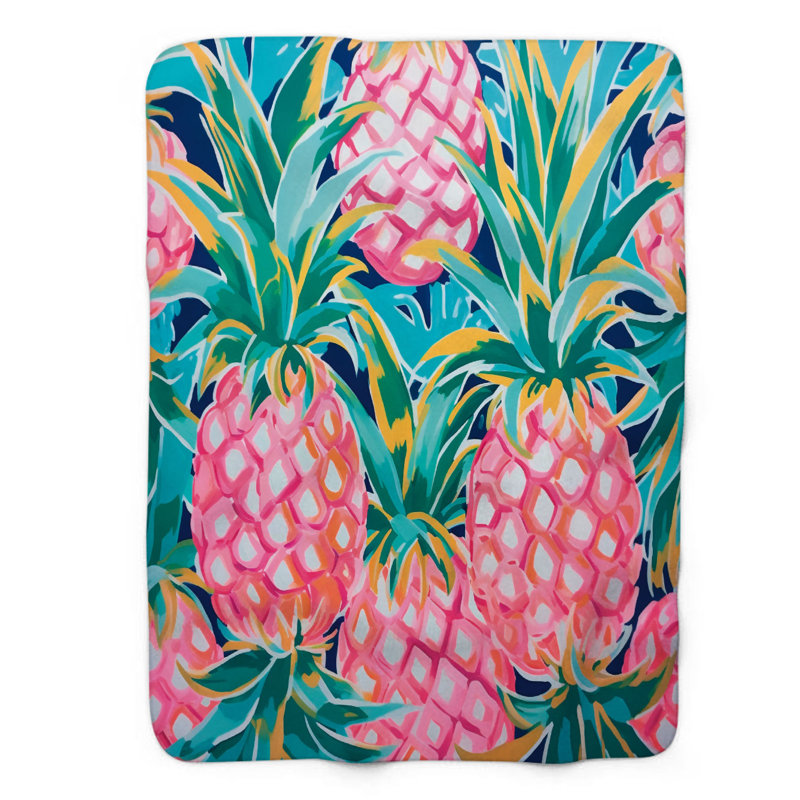 Exotic Fruits - 1 pièce Sherpa Premium, Lit simple