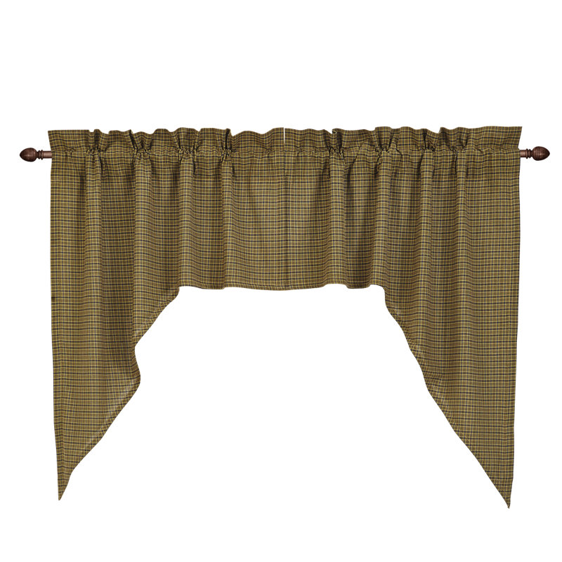 Jupe de fenêtre 36" vert écossais Maconay