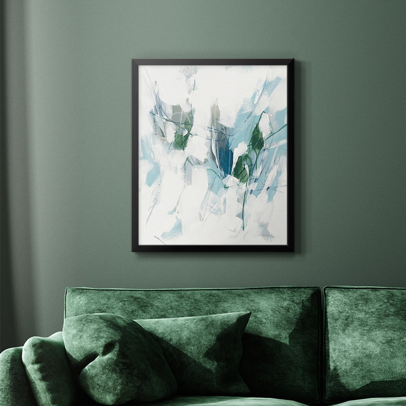 Ice Cavern I - Toile encadrée de qualité supérieure - prête à être accrochée, H 24 po x l 20 po, Noir