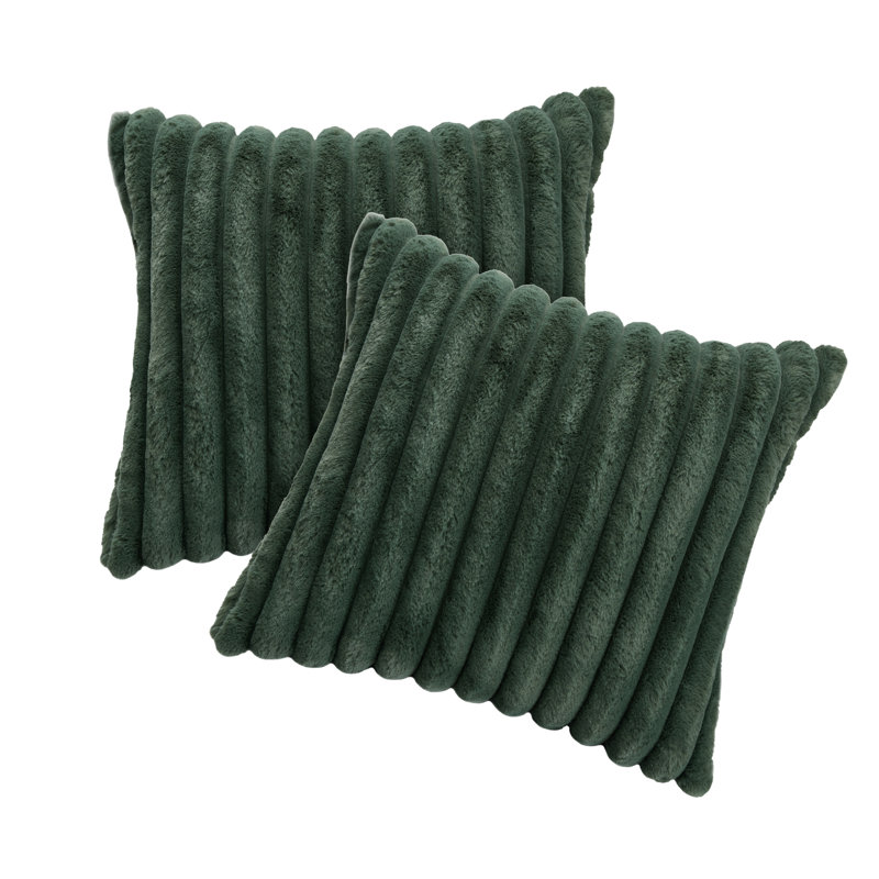 Cotton Square Cushion, 43cmH x 43cmW, Green