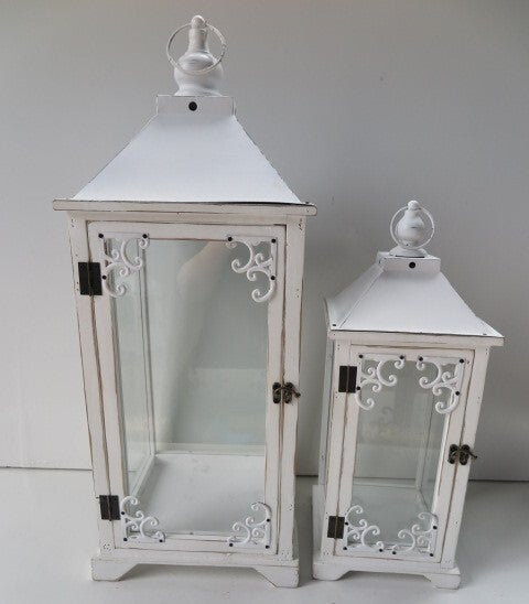 Lanterne H 10,5 po, Blanc