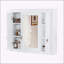 Armoire de salle de bain murale polyvalente avec plusieurs tablettes et miroir