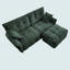 Modular Sofa With Ottoman,Configurable, Solid Wood Frame In Premium Chenille-41712262-41712261-41712260
