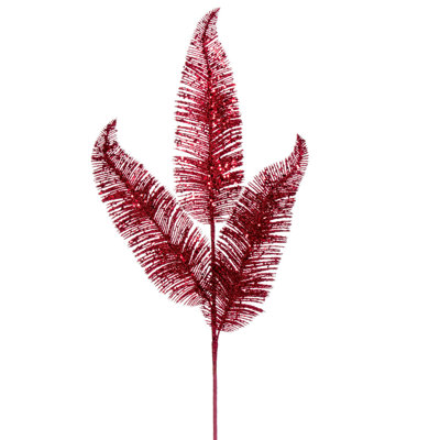 Vickerman 24,5 po. Fougère à paillettes et paillettes 10 po