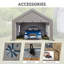 13 Ft. W x 20 Ft. D Garage Heavy Duty Carport Portable Garage Storage Shed Canopy-89733911