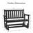 Patio Glider 2-Person Bench With Cup Holders-126437679